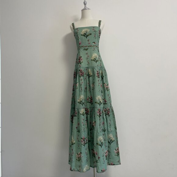 Agua By Agua Bendita Green Floral Maxi Dress - Picture 3 of 11